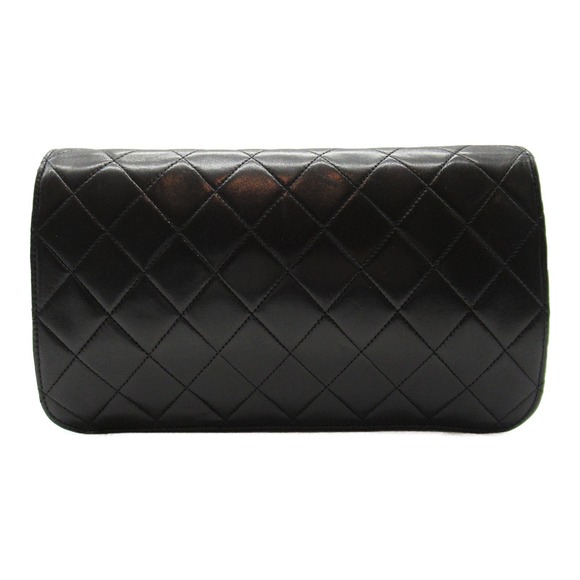 Chanel Push Lambskin Bag Lock Black Shoulder Chain Matelasse - Picture 1 of 10